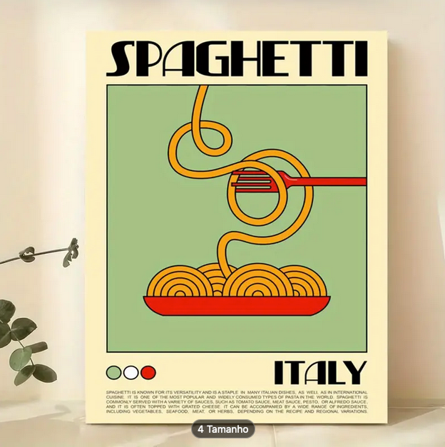 Poster Spaghetti Italy